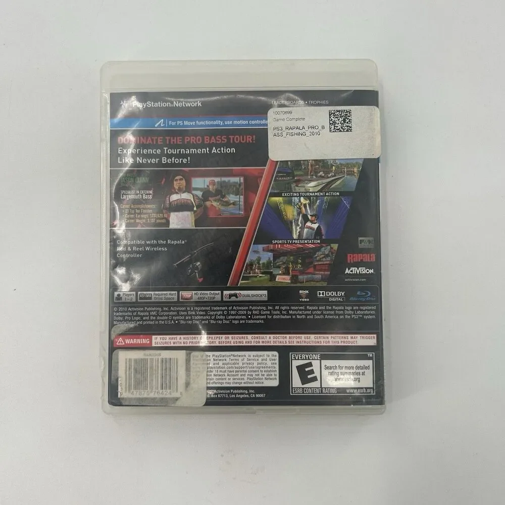 Rapala Pro Bass Fishing (Sony Playstation 3, PS3) - Tested - Fast Shipping